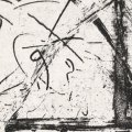 Detail of an abstract etching called Escape Velocity I